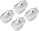 Audi A1 5d Sportback 11/18+ Kit Ακρα (ποδια) Για Μπαρεσ Nordrive