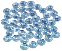 Διακοσμητικα Strass Μπλε 50τμχ. 8mm