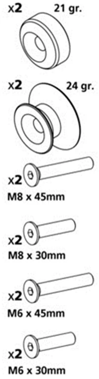 Βιδεσ Στηριξησ Πεταλου 6/8mm Χρυσο