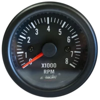 Στροφομετρο 0-8.000rpm 52mm Μαυρο