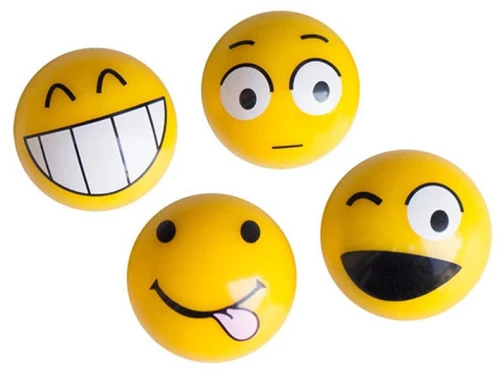 Καπακια Βαλβιδων Emoticons Κιτρινα 4τεμ.