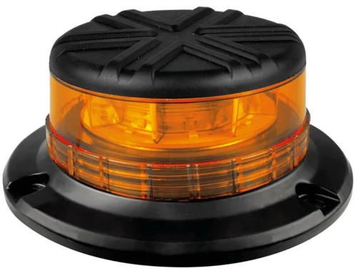 Φαροσ Περιστρεφομενοσ Με Ισια Βαση 8led Rl-14 9-32v 3 Λειτουργιων Βιδωτοσ Πορτοκαλι 110x75mm