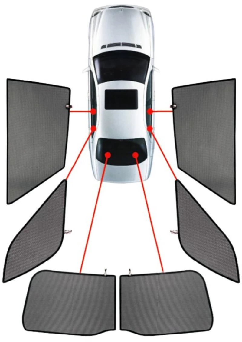 Hyundai Kona 5d 2017+ Κουρτινακια Μαρκε Car Shades - 6 Τεμ.