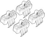 Nissan Qashqai 02/14+ Kit Ακρα (ποδια) Για Μπαρεσ Nordrive