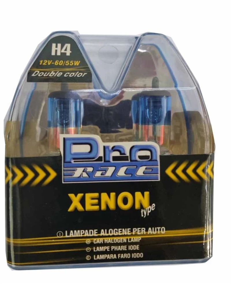 H4 12v 60/55w P43t Rainbow Bluε Τυπου Xenon Pro-race - 2 Τεμ.