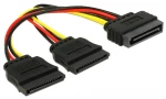 Delock Καλώδιο Sata 15pin Σε 2x Sata Hdd 60105, 15cm