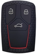 Θήκη Κλειδιού Για Αυτοκίνητα Audi 2008-02, Εύκαμπτη, Μαύρη