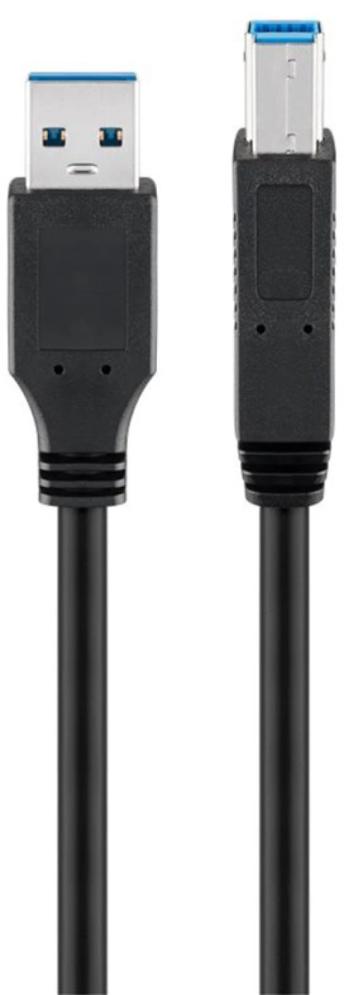 Goobay Καλώδιο Usb 3.0 Superspeed Σε Usb Type B 96119, 5m, Μαύρο