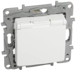 Legrand Πρίζα 2π+τ Με Κάλυμμα 764532, Λευκή