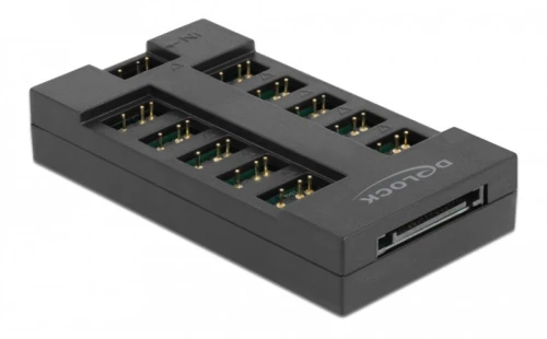 Delock Rgb Hub 64128 Για Argb Leds, 10 Θύρες, Μαύρο