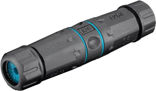 Goobay Αδιάβροχος Σύνδεσμος Rj45 Cat 6a 44416, Ip68, Μαύρο