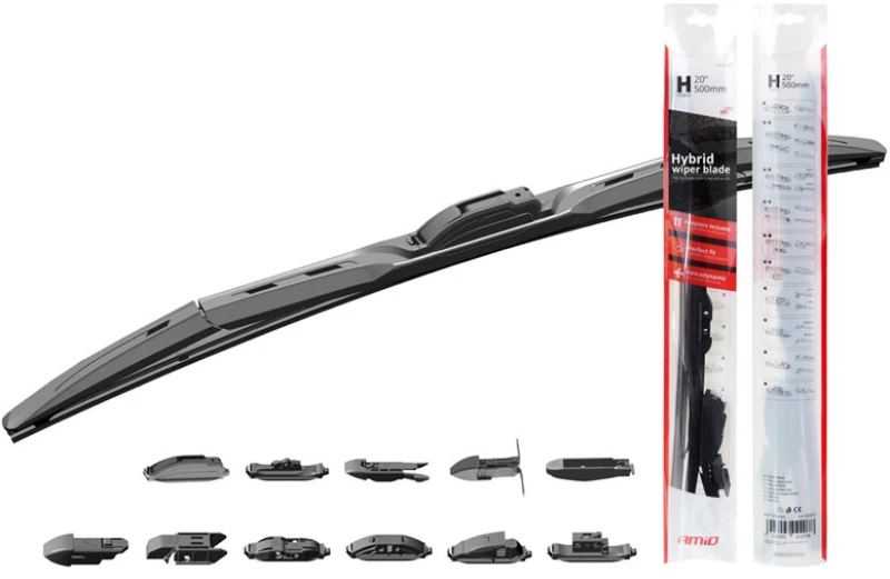 Amio Υαλοκαθαριστήρας Hybrid 02202, 15" (380mm), 11 Αντάπτορες