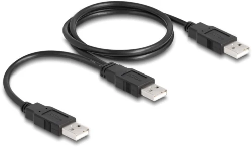 Delock Καλώδιο Usb Σε 2x Usb 80000, 480mbps, 70cm, Μαύρο