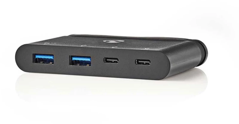 Nedis Tcarf230bk Computer Hub Usb Type-c 2x Usb-c / 2x Usb 3.0 (5g) Power Delive