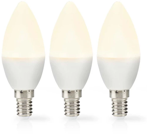 Nedis Lbe14c352p3 Led Bulb E14 Candle 4.9w 470lm 2700k Warm White / Frosted