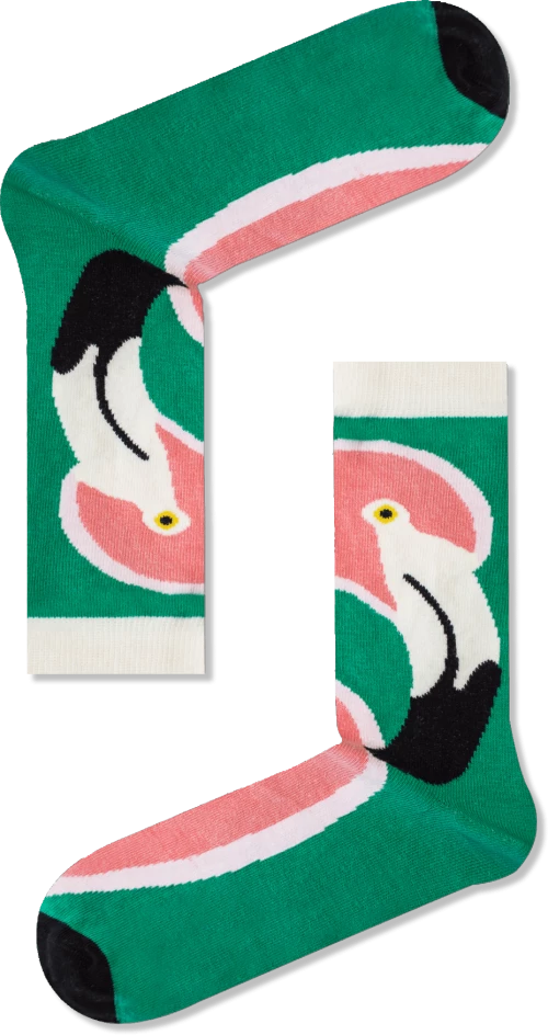 Vtex Socks Γυναικείες Κάλτσες Πράσινο Φλαμινγκο