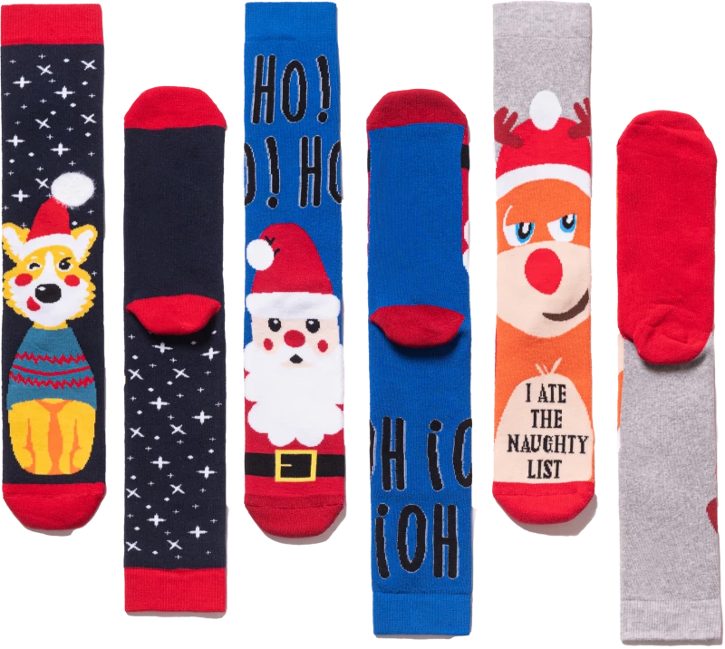 Vtex Socks Χριστουγεννιάτικο Σετ Κάλτσες "I Ate the Naughty List" 3ζεύγη