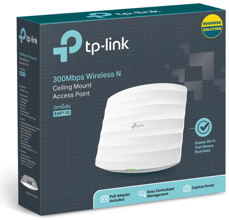 TP-LINK 300Mbps Wireless N Ceiling Mount Access Point EAP110, Ver. 4.0