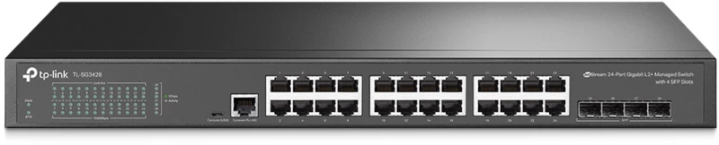 TP-LINK L2+ managed switch TL-SG3428, 24-Port Gigabit, 4x SFP, Ver. 2.0