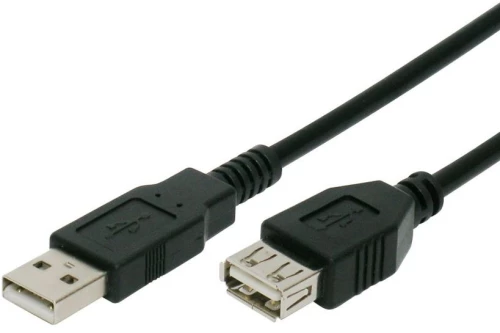 POWERTECH καλώδιο USB 2.0 αρσενικό σε θηλυκό CAB-U012, copper, 3m, μαύρο