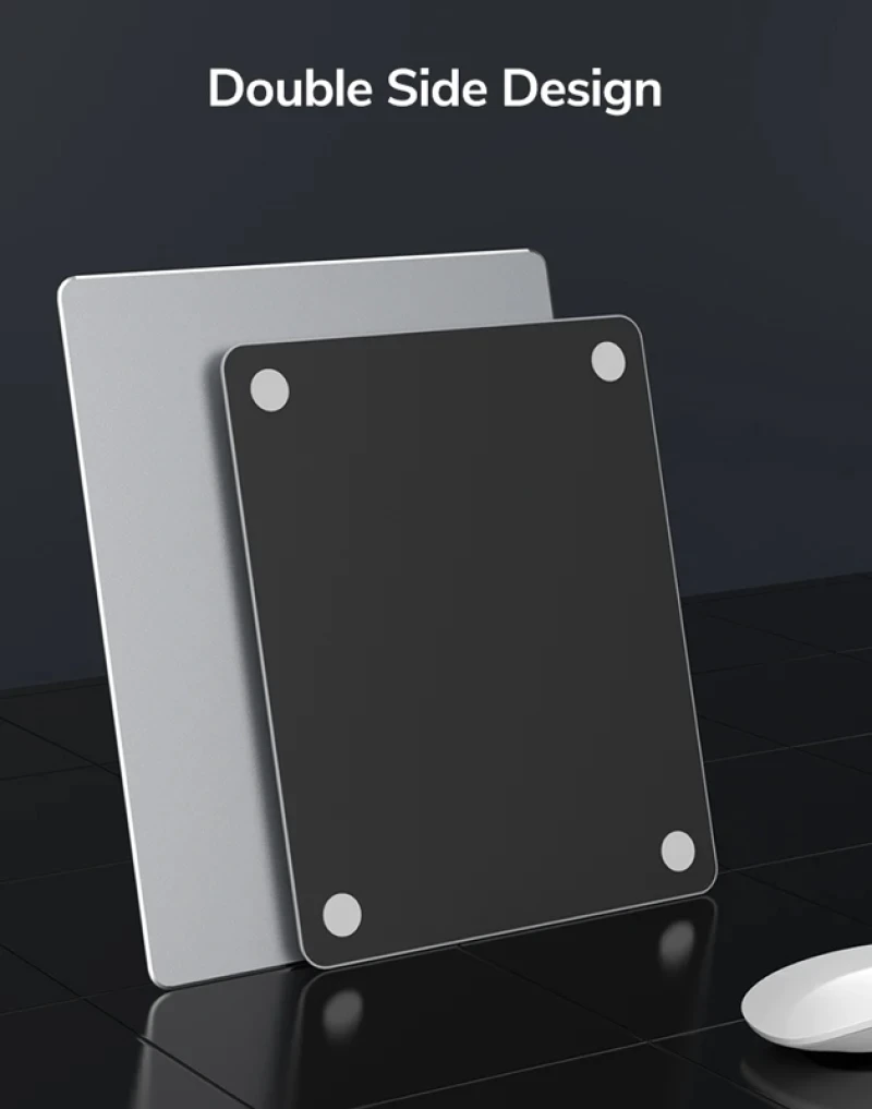 Μεταλλικό mouse pad CT-MP24-AS, 246x202x2mm, αλουμίνιο, ασημί/μαύρο