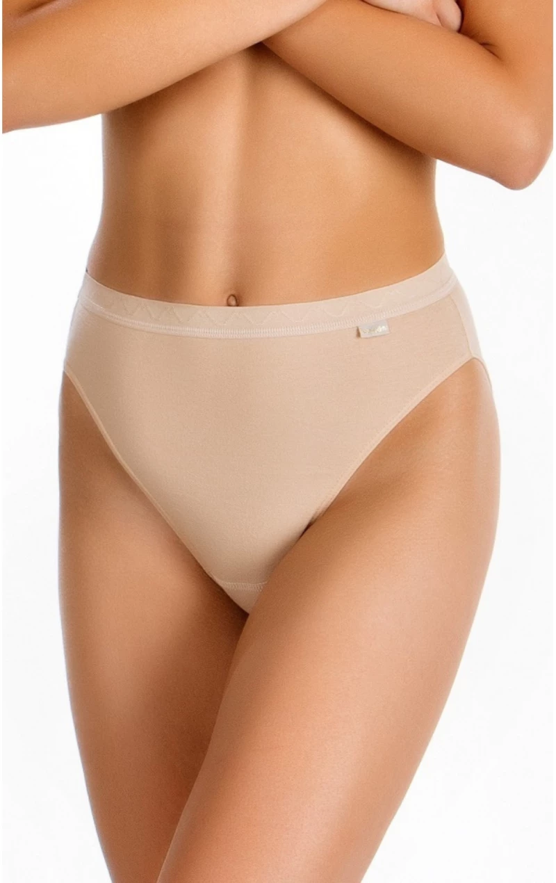 Γυναικείο Slip Minerva Cotton-Lycra Brazil 2Pack Μπεζ 89890