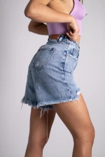 High Waisted Denim Short