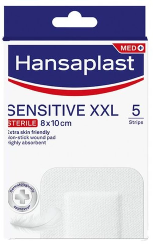 Hansaplast | Sensitive XXL | Επιθέματα για Ευαίσθητο Δέρμα 8 x 10cm | 5τμχ