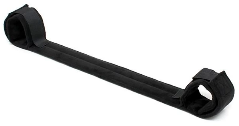 RIMBA BONDAGE PLAY SPREADER BAR WITH 2 CUFFS BLACK