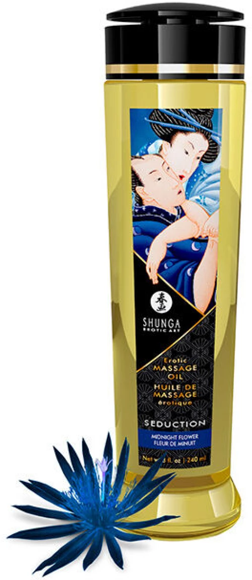 SHUNGA EROTIC MASSAGE OIL SEDUCTION MIDNIGHT FLOWERS 240ml