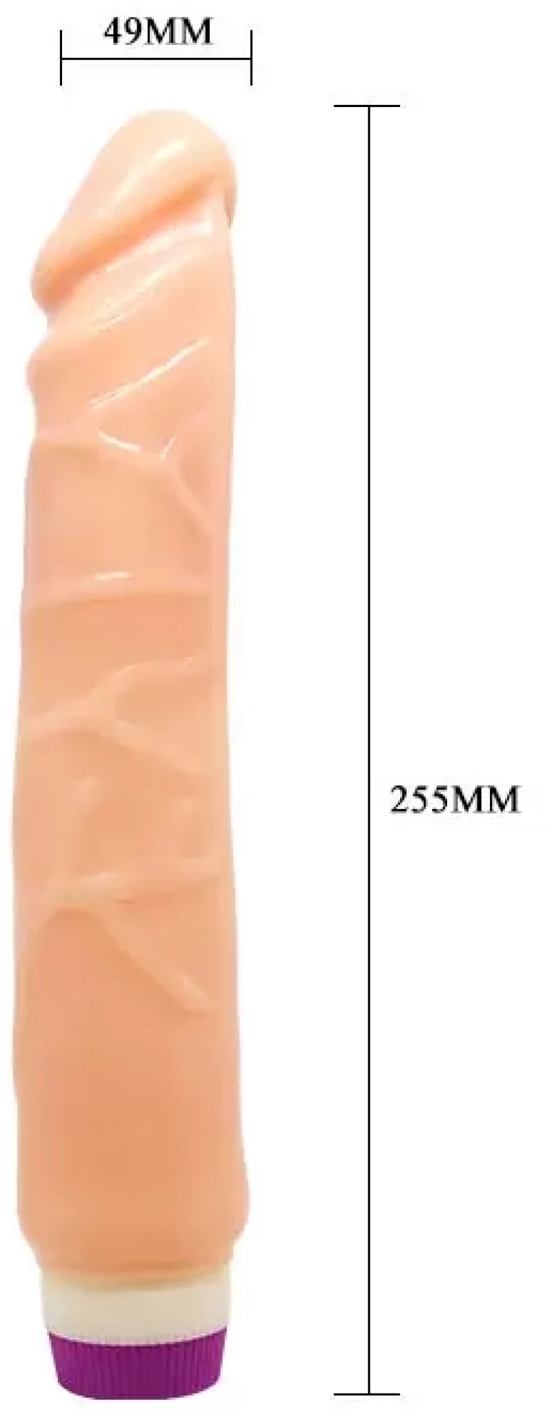 BAILE WAVES OF PLEASURE REALISTIC VIBRATING DILDO FLESH 25.5cm