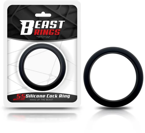 BEAST RINGS COCK RING SOLID SILICONE BLACK 5.5cm