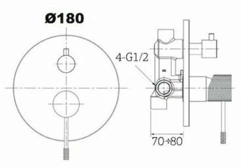 Orabella Terra 10178 Chrome - Μικτης εντοιχισμού 2 εξοδων