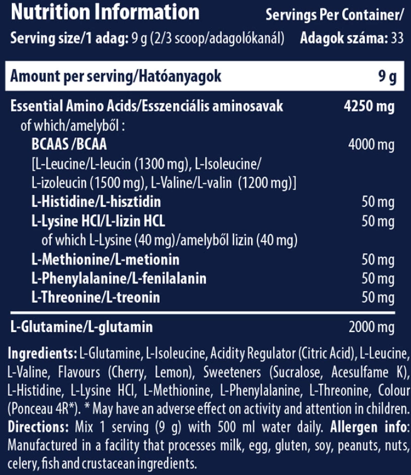 EAA + Glutamine 300 gr-Scitec