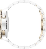 Huawei Watch GT 3 Pro Ceramic 43mm Αδιάβροχο με Παλμογράφο (White Strap Gold)
