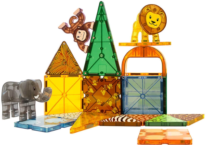 Magna-Tiles μαγνητικά Πλακίδια Clear Colors σετ 25τμχ Safari