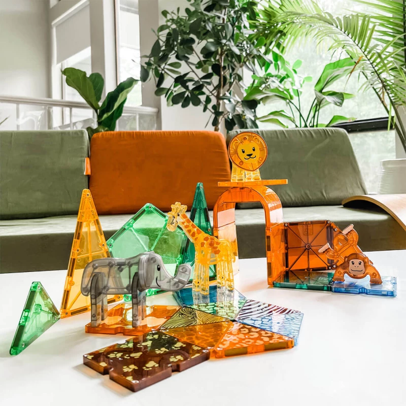 Magna-Tiles μαγνητικά Πλακίδια Clear Colors σετ 25τμχ Safari