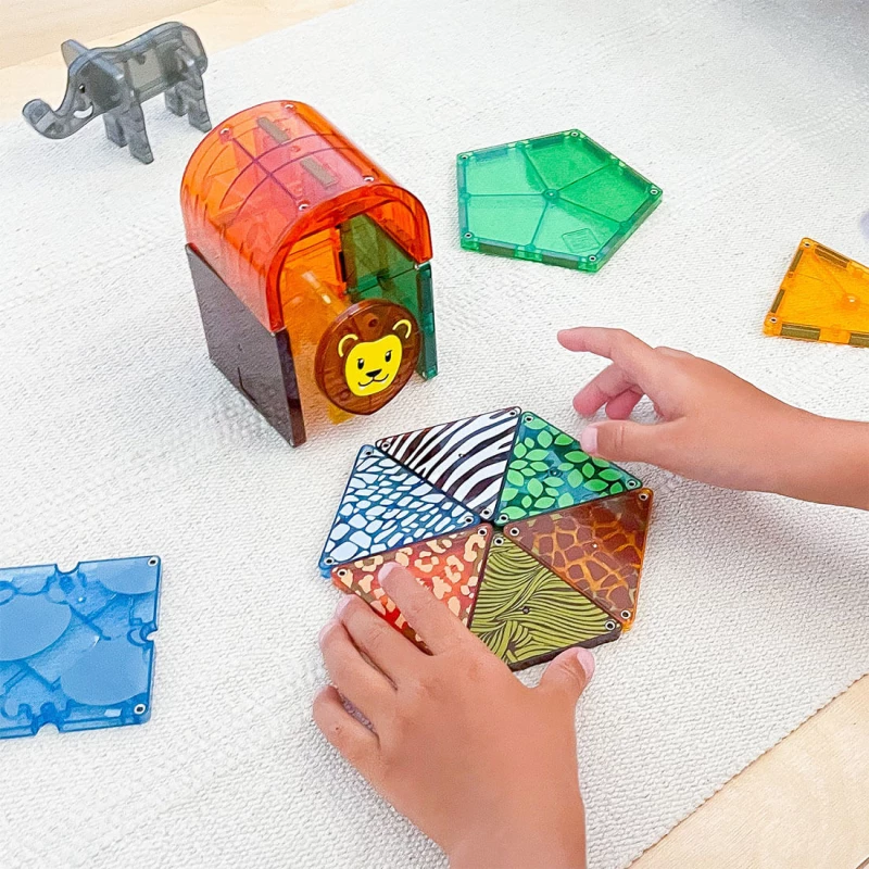 Magna-Tiles μαγνητικά Πλακίδια Clear Colors σετ 25τμχ Safari