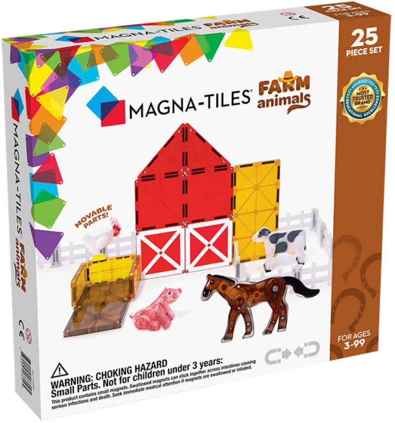 Magna-Tiles μαγνητικά Πλακίδια σετ 25τμχ Farm Animals