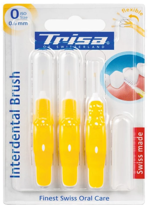 Βουρτσάκια Trisa Μεσοδόντια 0.6mm 3τμχ Κίτρινα