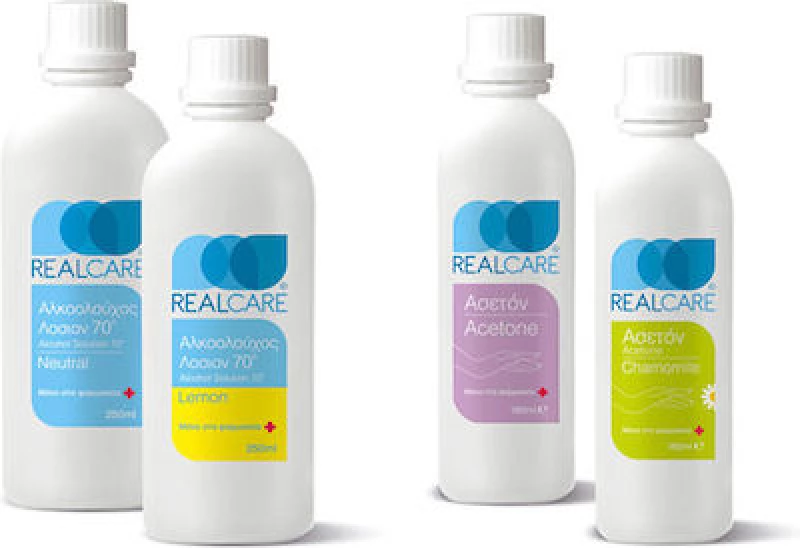Real Care Ασετόν Ξεβαφτικό Νυχιών Soak Off 180ml