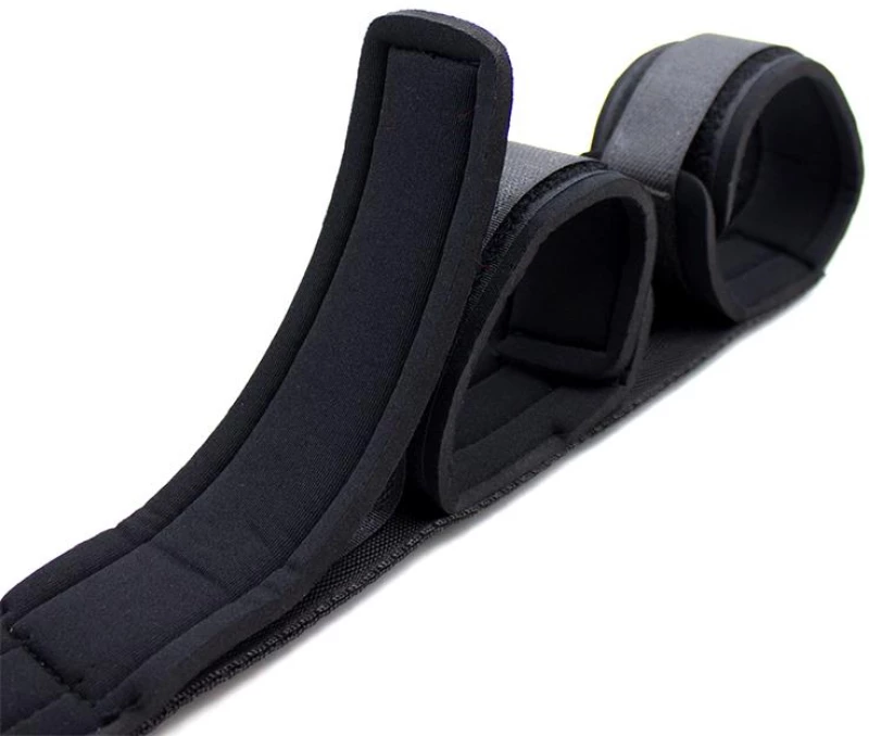 FETISH ADDICT SPREADER RIGID BAR SOFT CUFFS BLACK