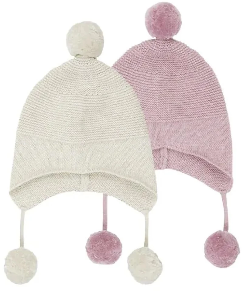 Σκουφάκι πλεκτό βρεφικό Sense Organics Rose Small 38-42εκ.