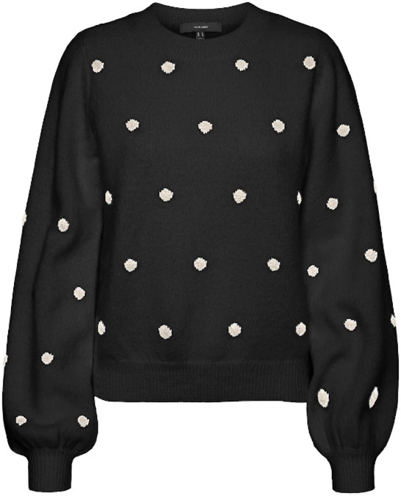 Μπλούζα πλεκτή "ELLEY DOT Black" Vero Moda