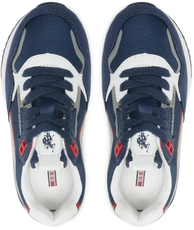 Παιδικά Παπούτσια Sneakers U.S.Polo LUKE blue-grey-red με κορδόνι