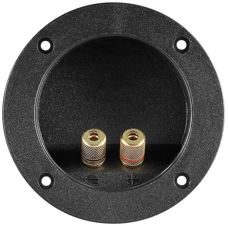 POWERTECH τερματικό ηχείου 6mm ή banana plug 4mm CAB-V036, Φ105mm, μαύρο