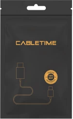CABLETIME καλώδιο Stereo 3.5mm M σε 2x 3.5mm F AV309, 3pole, 0.2m, μαύρο
