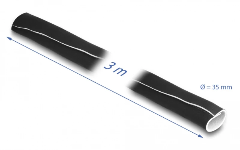 DELOCK ταινία νεοπρενίου τύπου Velcro 20865, 13.5cm, 3m, μαύρη/λευκή