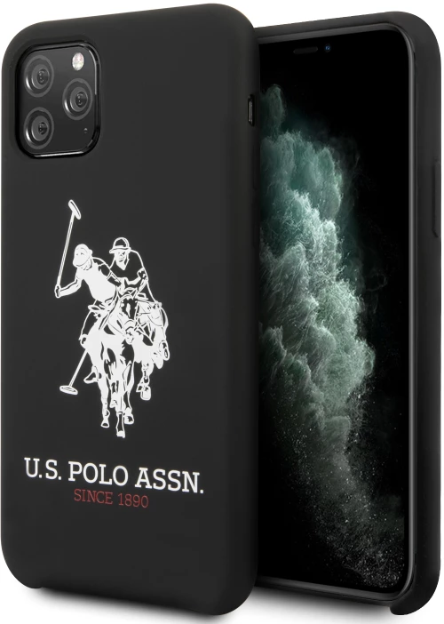U.S. Polo Assn. “Big Horse Logo Collection” Θήκη προστασίας από σιλικόνη – iPhone 11 Pro (Μαύρο – USHCN58SLHRBK)