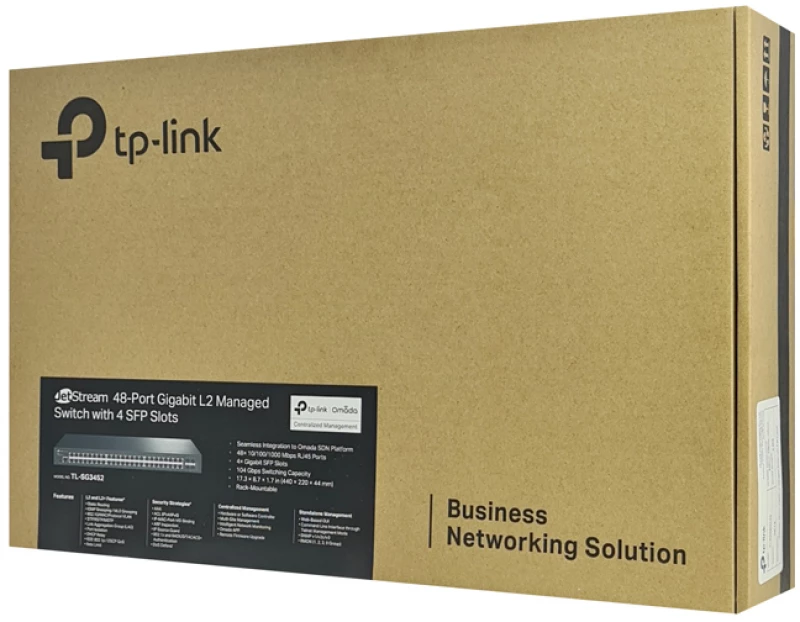 TP-LINK JetStream L2 managed switch TL-SG3452, 48-Port, 4x SFP, Ver 1.0